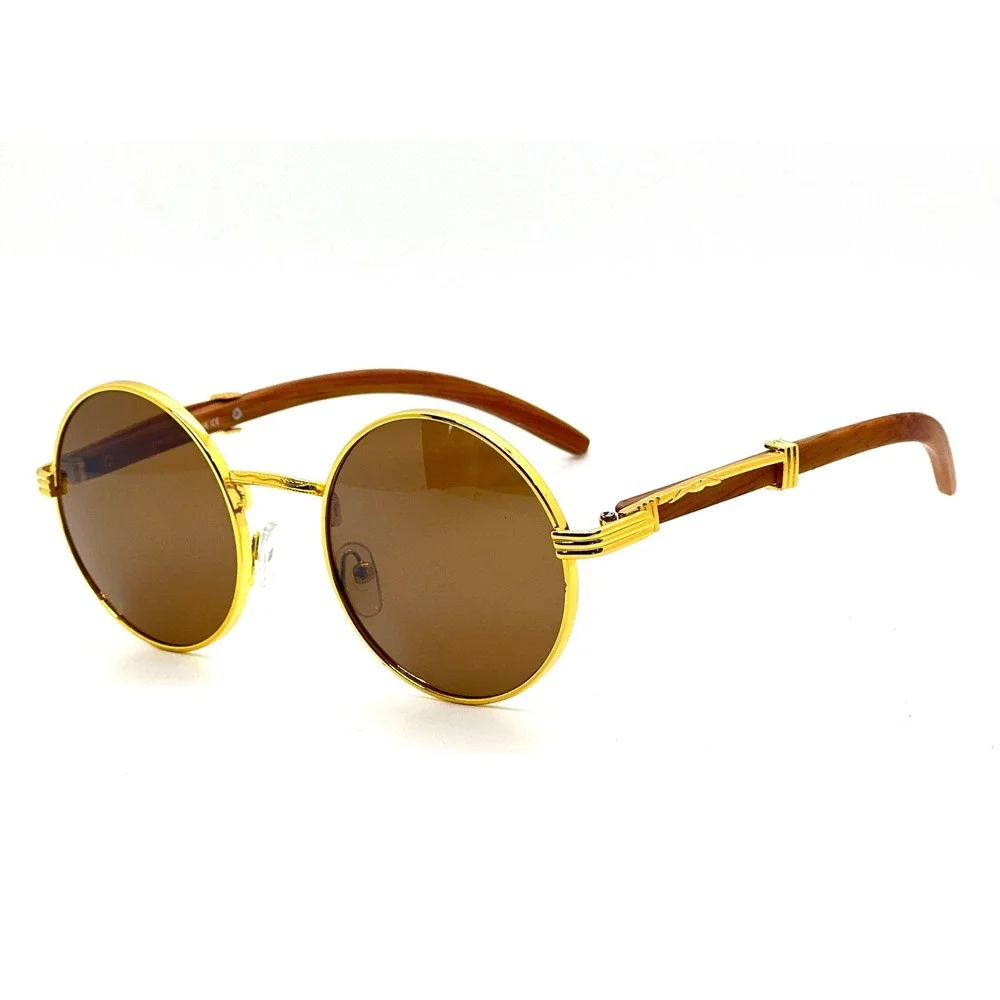 Dark Brown Lens Sunglasses Men Fashion Retro Classic Shades Trendy Hip Hop New‎
